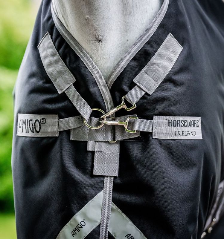Horseware Amigo Bravo 12 Plus 400 Gram, Black/ Titanium Grey 